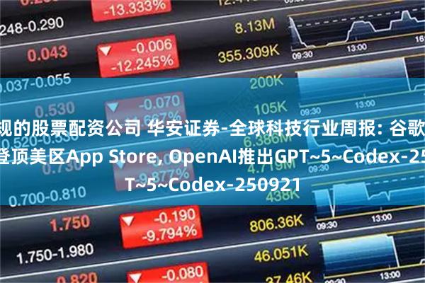 正规的股票配资公司 华安证券-全球科技行业周报: 谷歌Gemini登顶美区App Store, OpenAI推出GPT~5~Codex-250921